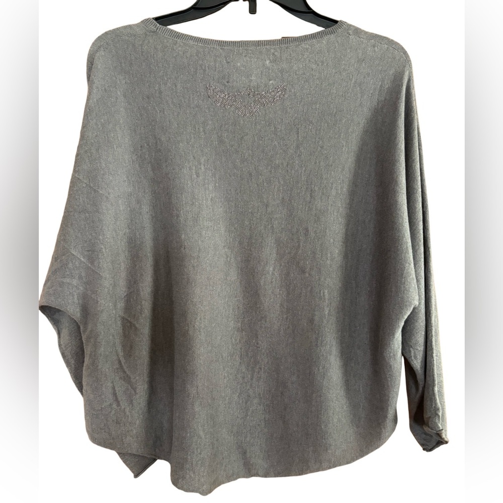 Zadig & Voltaire Charcoal Knit Dolman Top Size Small - Picture 3 of 15